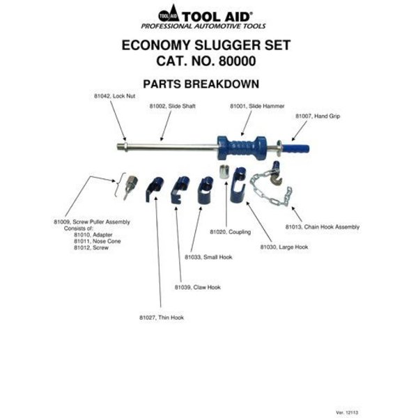 S&G Tool Aid SLIDE SHAFT SG81002